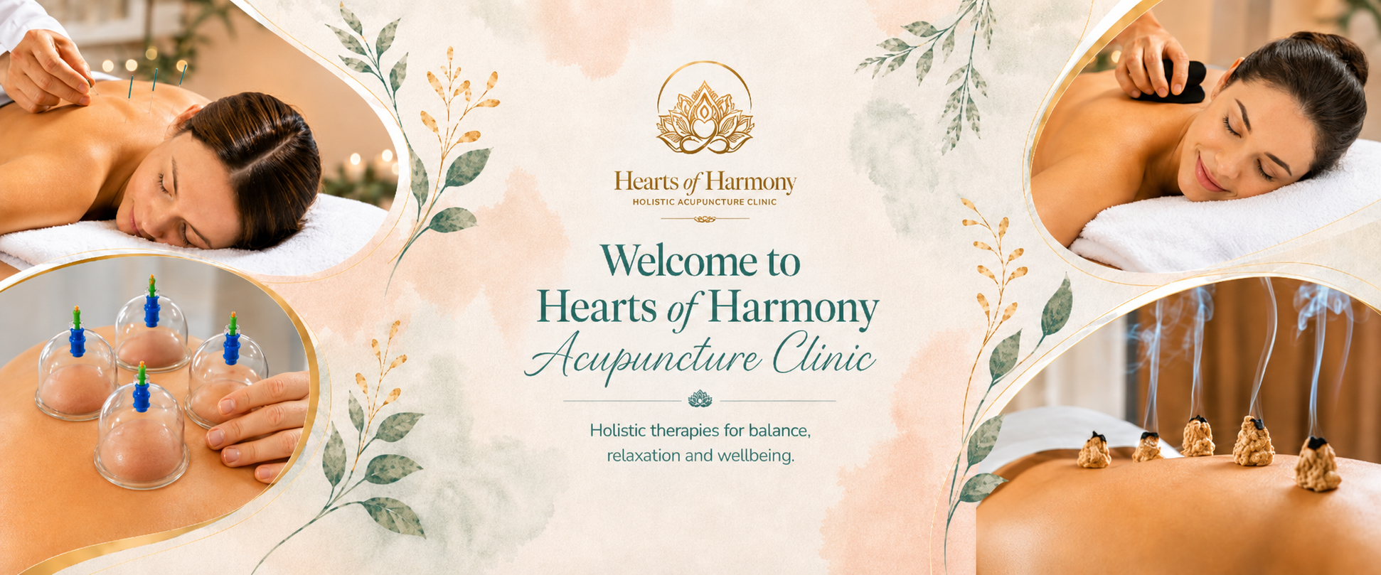 Hearts of Harmony Acupuncture Clinic welcome banner